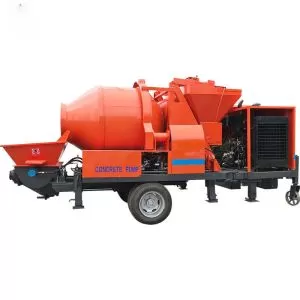 Multi-functional mobile concrete mixing pump, mini concrete mixing pump, concrete mixer pump