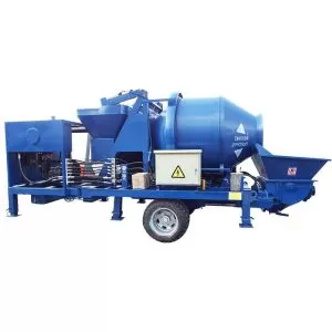 Electric concrete mixer pump, concrete mixer with pump, self-loading concrete mixer truck with pump