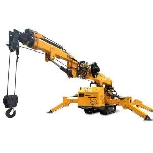 9.2m 3t 5 U-shaped boom spider crane lift, mini crane, small crawler spider crane