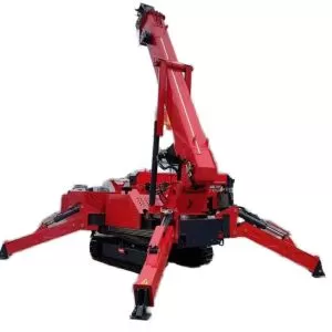 High-performance miniature spider crane series (3T, 5T, 8T) with core engine and gearbox components.
