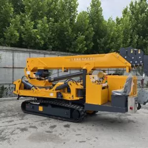 New 5-ton portable spider crane with mini crawler tracks for construction and manufacturing, featuring a powerful engine and gear motor.